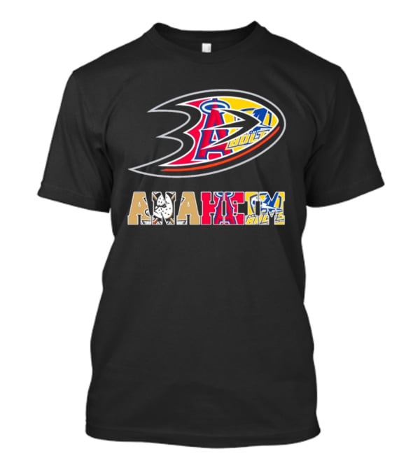 Anaheim Ducks Angels Rams Sports Teams Fan Merchandise T-Shirt