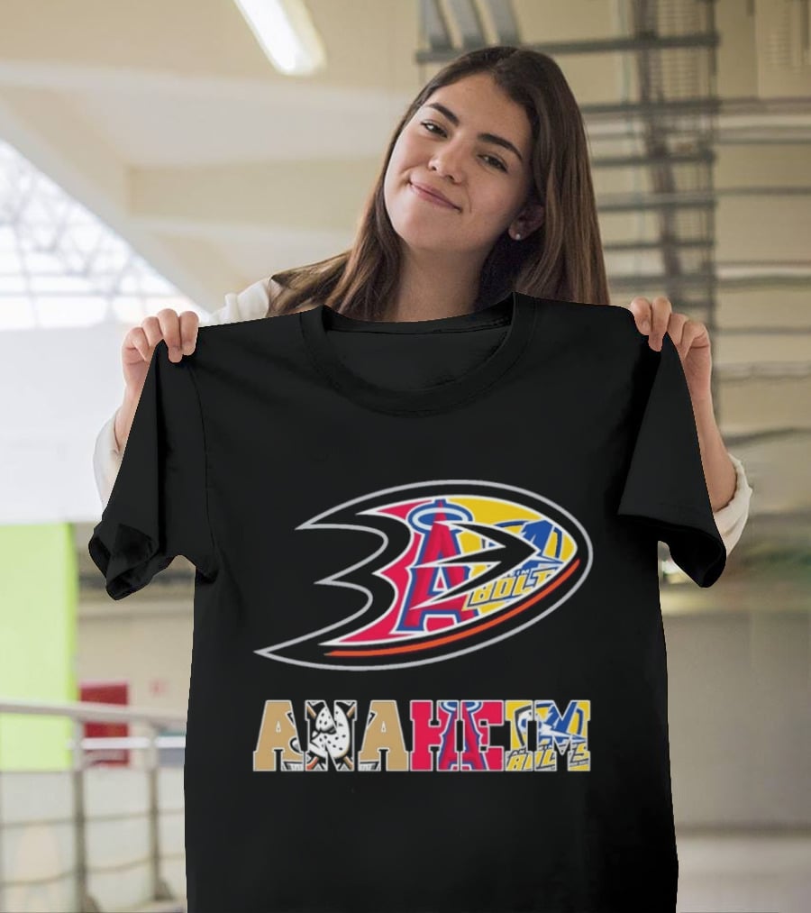 Anaheim Ducks Angels Rams Sports Teams Fan Merchandise T-Shirt