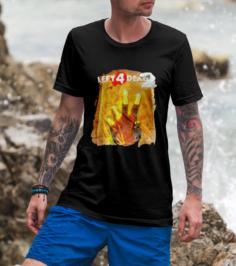Left 4 Dead 2 Zombie Hand Iconic Horror Game T-Shirt