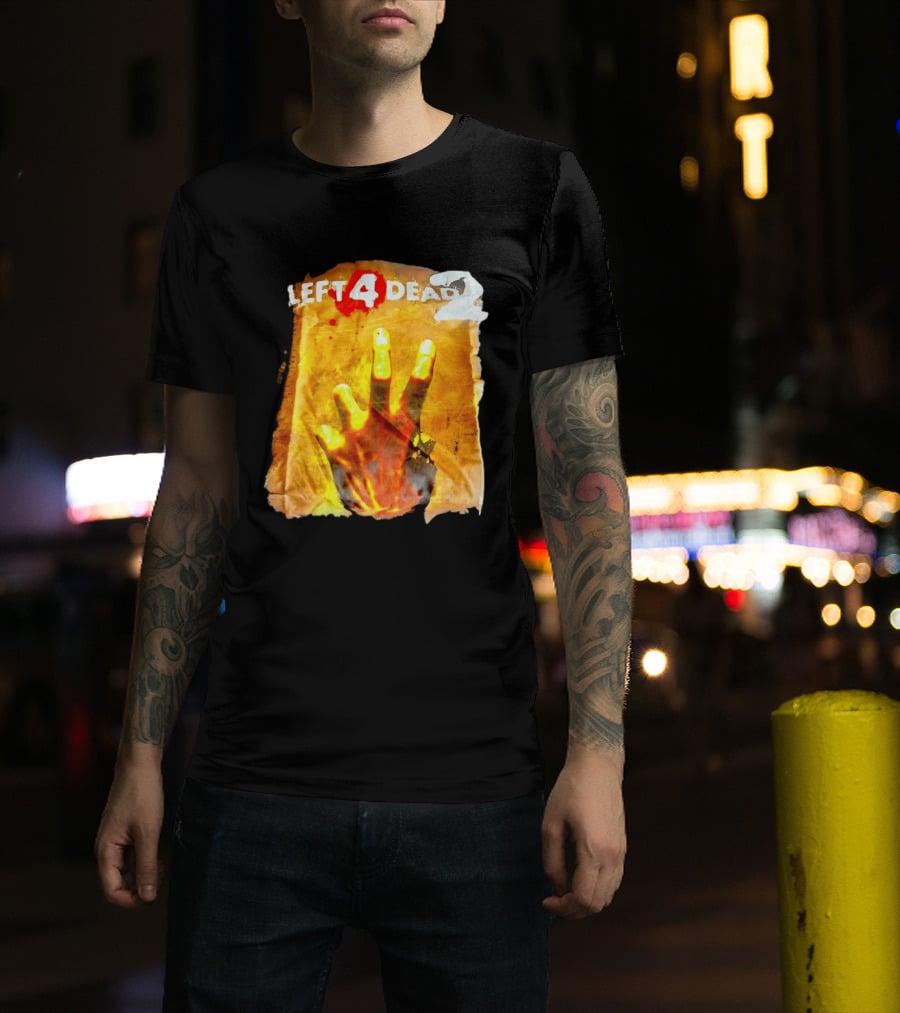 Left 4 Dead 2 Zombie Hand Iconic Horror Game T-Shirt