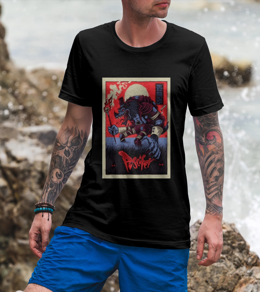 Puscifer May 5th 2026 Maverik Center Werewolf Art Salt Lake City UT T-Shirt