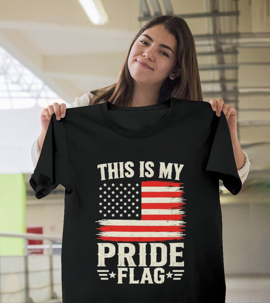 This Is My Pride Flag American Flag Stars And Stripes T-Shirt