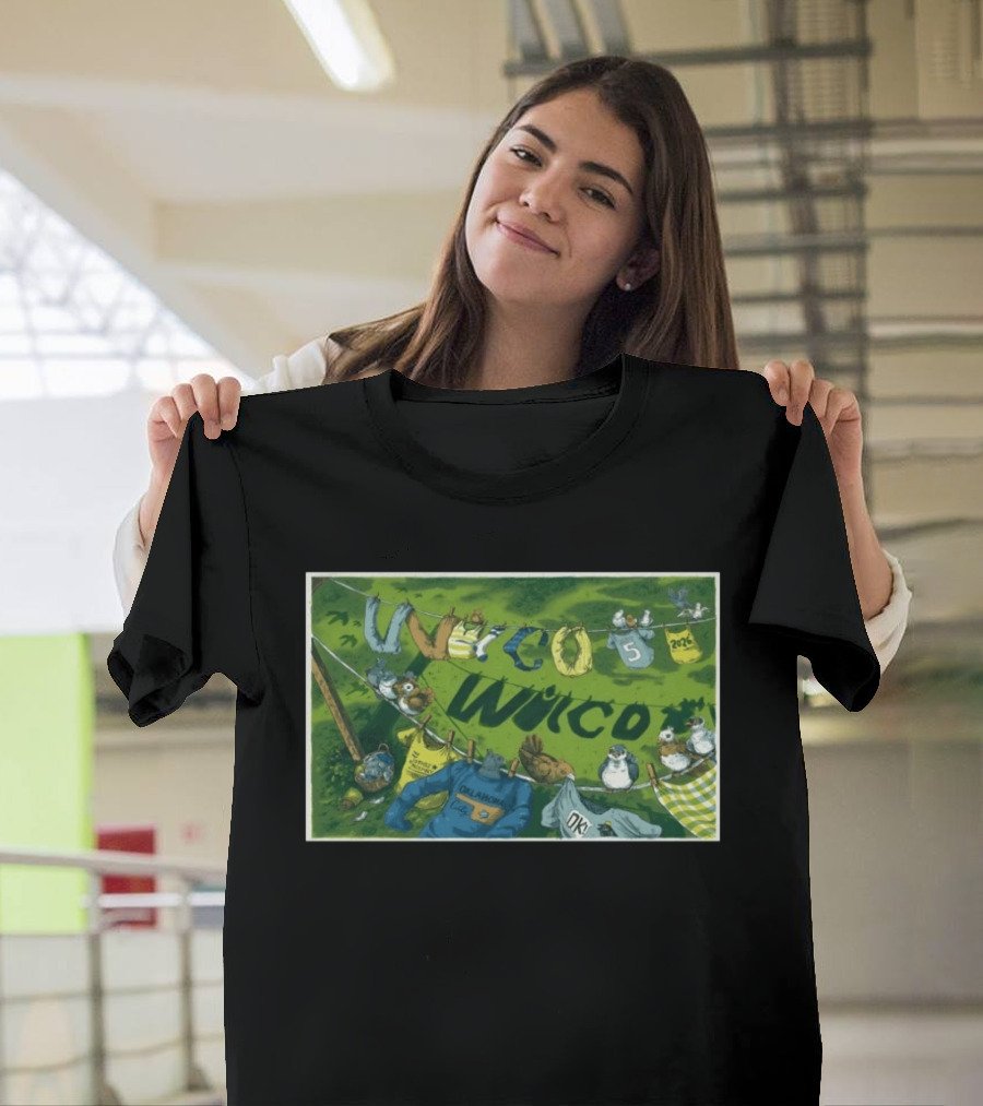 Wilco Oklahoma City OK 5 5 2026 Tour Birds And Clothesline T-Shirt