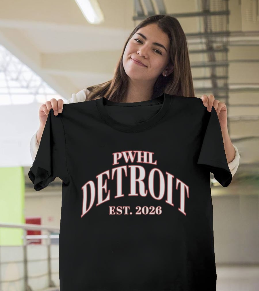 Detroit PWHL Women's Professional Hockey League Est 2026 T-Shirt