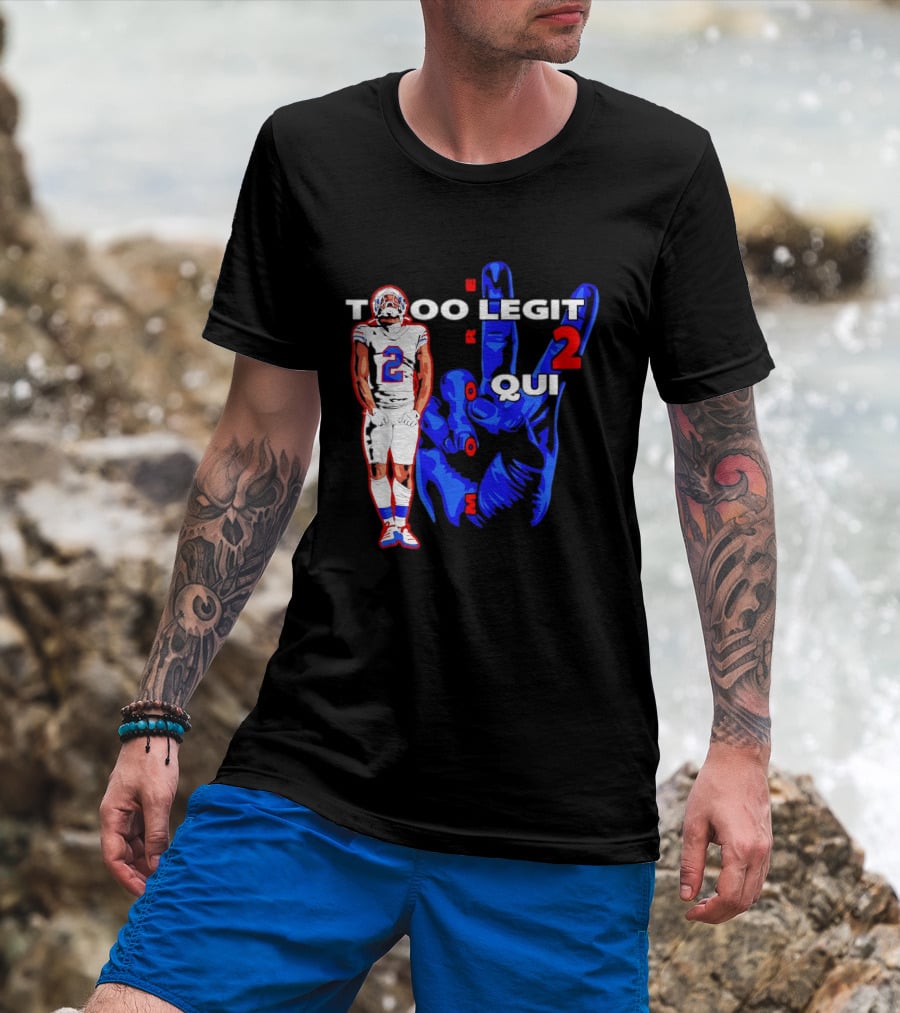 Too Legit 2 Quit DJ Moore Number 2 Buffalo Bills T-Shirt
