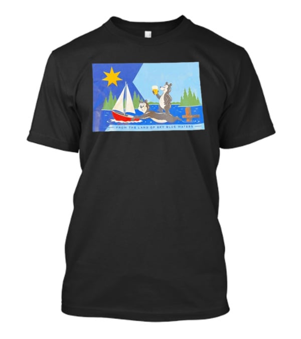 From The Land Of Sky Blue Waters Bears With Boat And Beer T-Shirt