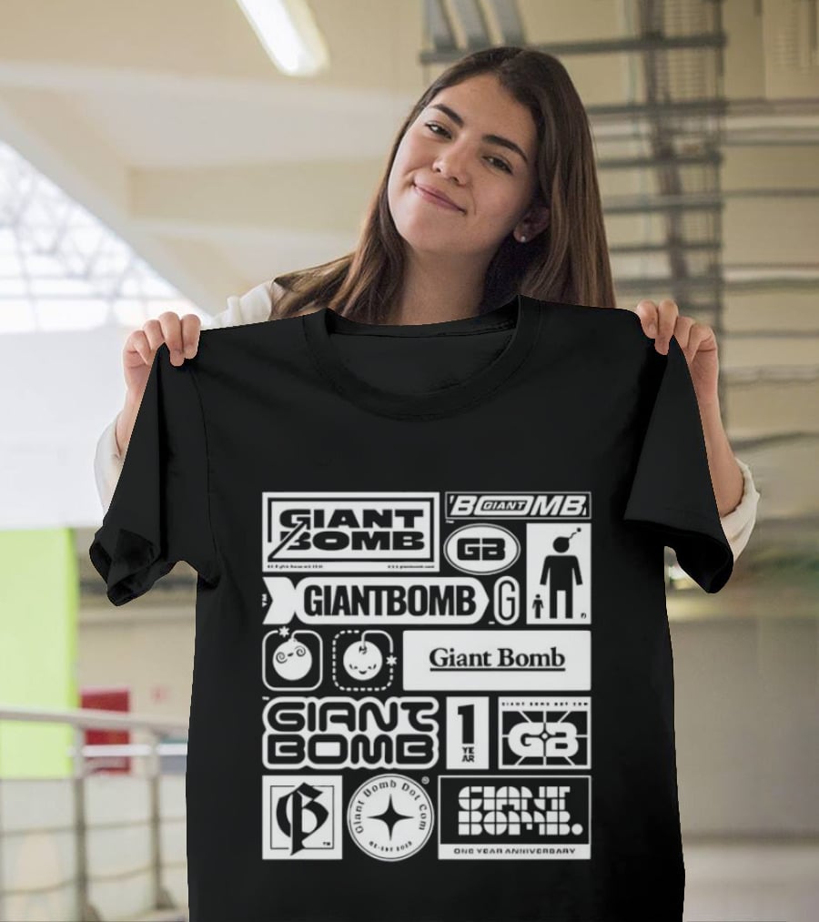 Giant Bomb Racing GB Icons And Logos Collection T-Shirt