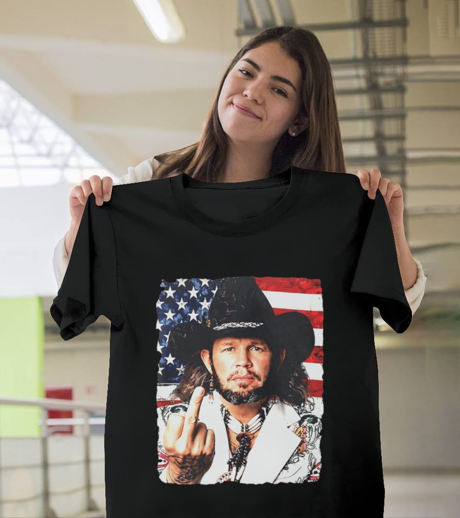 If That Ain't Country David Allan Coe USA Flag Middle Finger T-Shirt