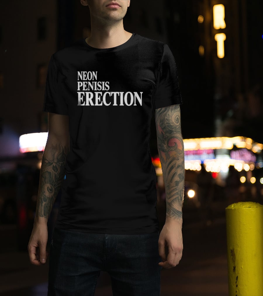 Neon Pensis Erection Dark Humor T-Shirt