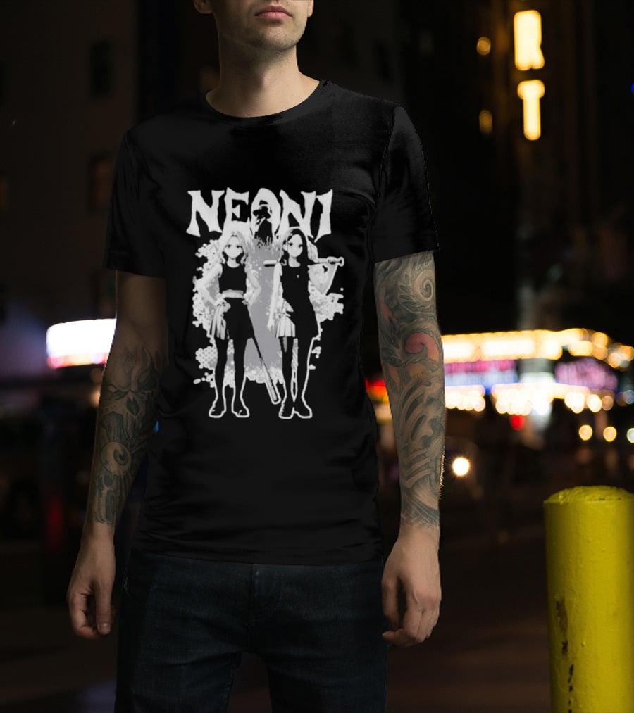 Neoni Anime Manga Girls Trio Aesthetic T-Shirt