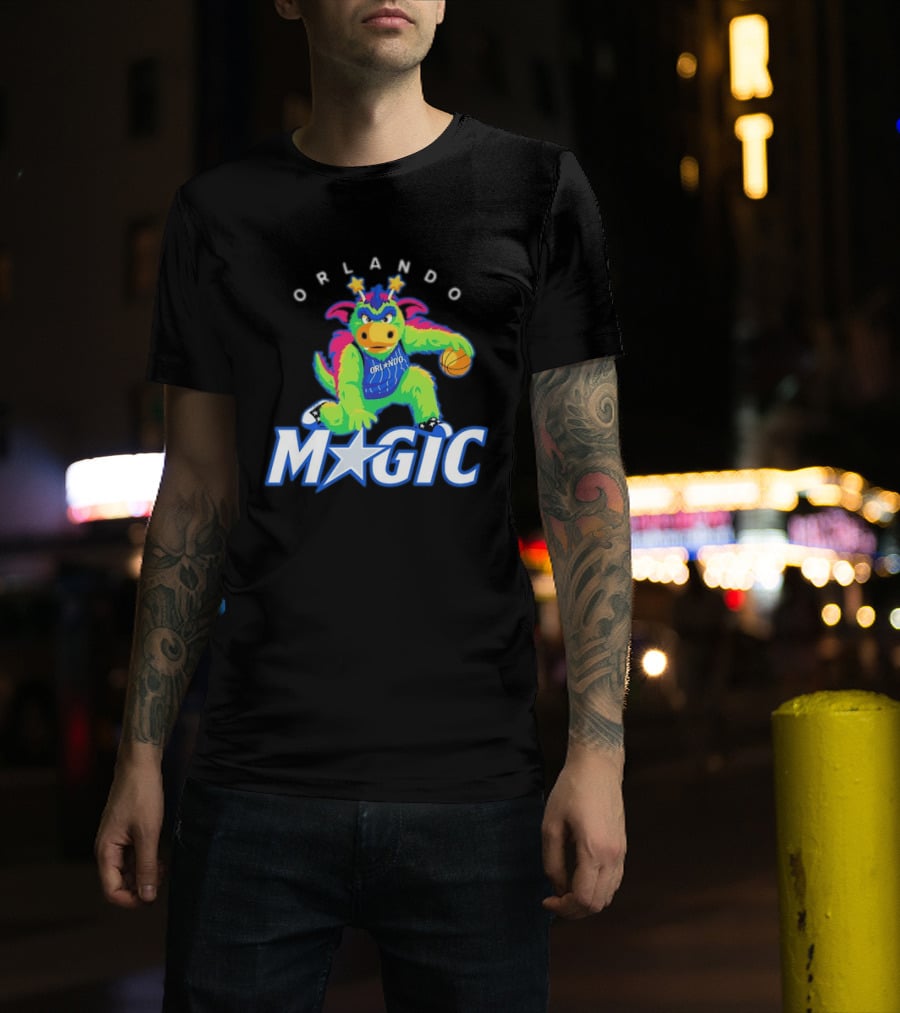 NBA Orlando Magic Stuff The Magic Dragon Basketball T-Shirt