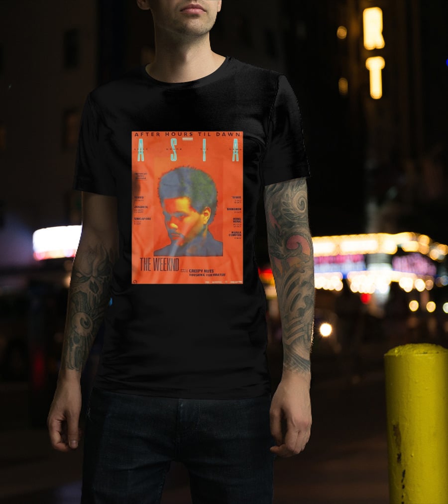 The Weeknd After Hours Til Dawn Asia Tour 2023 Tokyo Jakarta Singapore Seoul Bangkok Hong Kong Kuala Lumpur T-Shirt