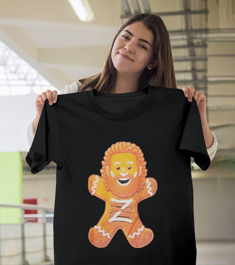 Sami Zayn Gingerbread Man WWE Christmas Holiday Cookie T-Shirt