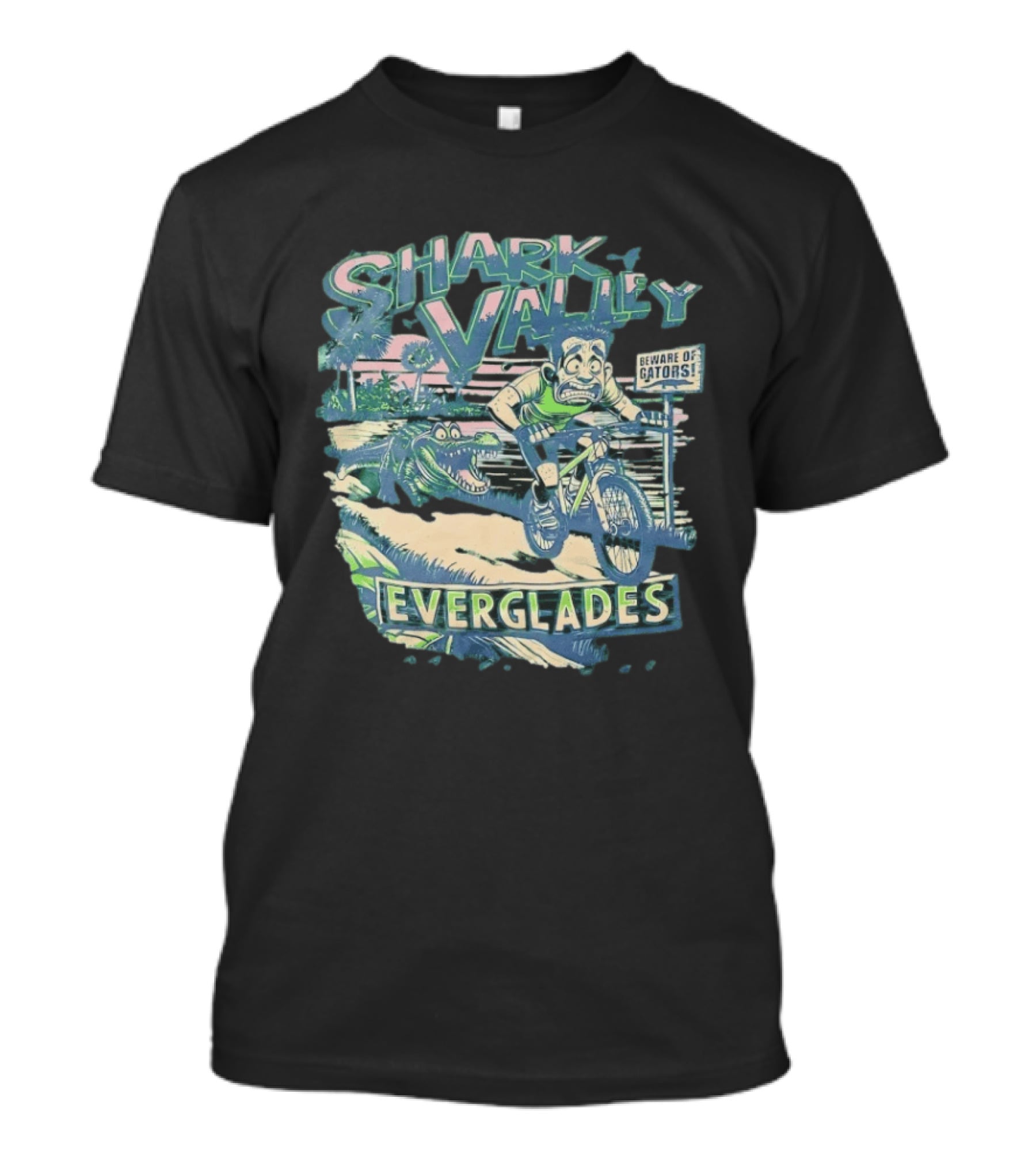 Shark Valley Everglades Beware Of Gators Biking Adventure T-Shirt