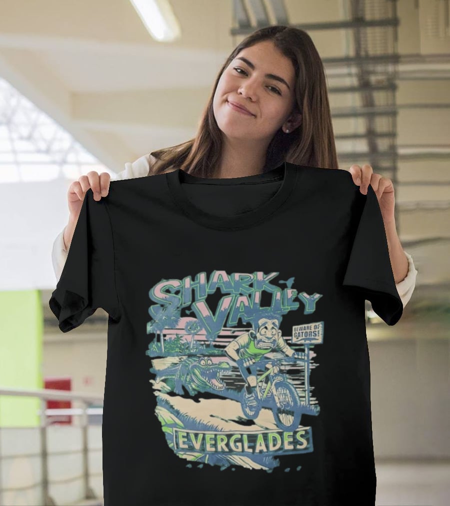 Shark Valley Everglades Beware Of Gators Biking Adventure T-Shirt