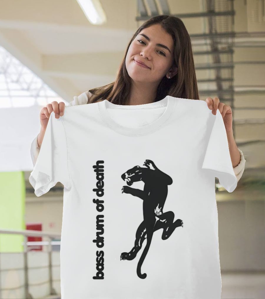 Black Panthers Bass Drum Of Death Panther Silhouette Jumping T-Shirt