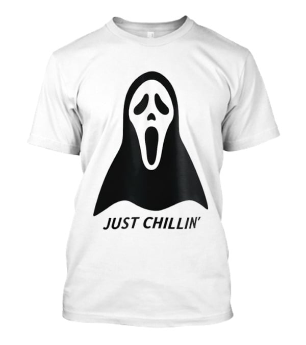 Ghostface Just Chillin Halloween Horror Mask T-Shirt