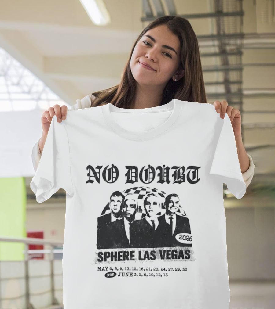 Gwen Stefani Tony Kanal Tom Dumont Adrian Young No Doubt Live Sphere Las Vegas 2026 T-Shirt