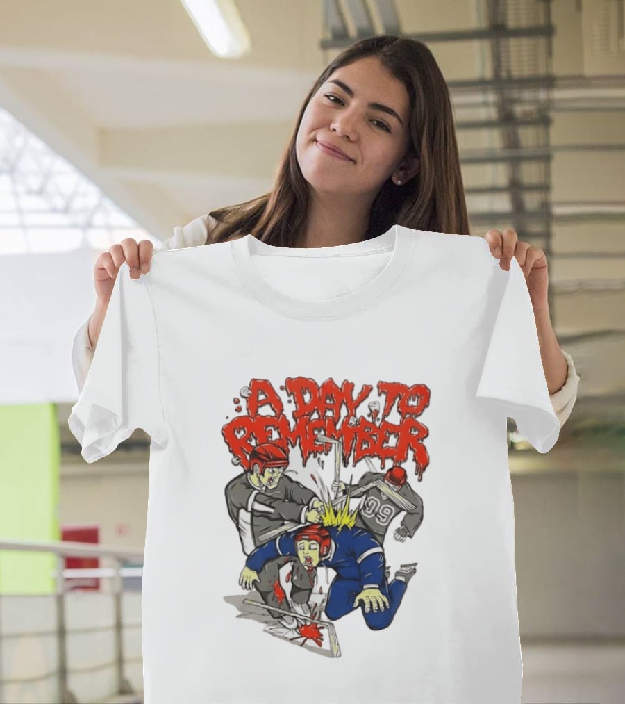 A Day To Remember Hockey Players Fighting Scene T-Shirt