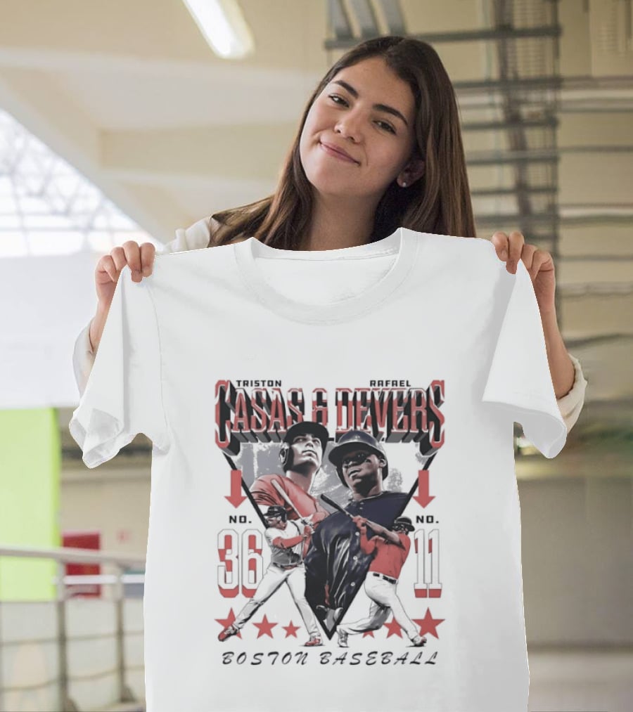 Casas Devers No 36 No 11 Boston Baseball T-Shirt