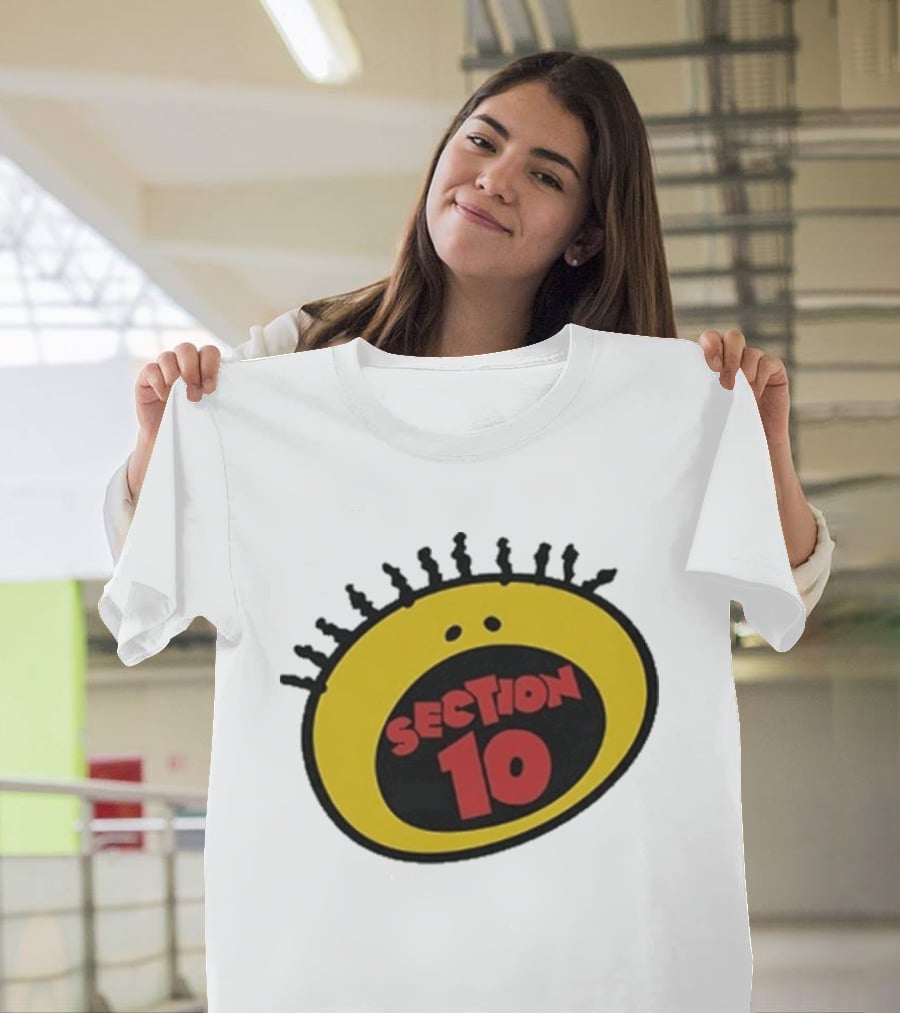 Section 10 Bold Yellow Oval Red T-Shirt