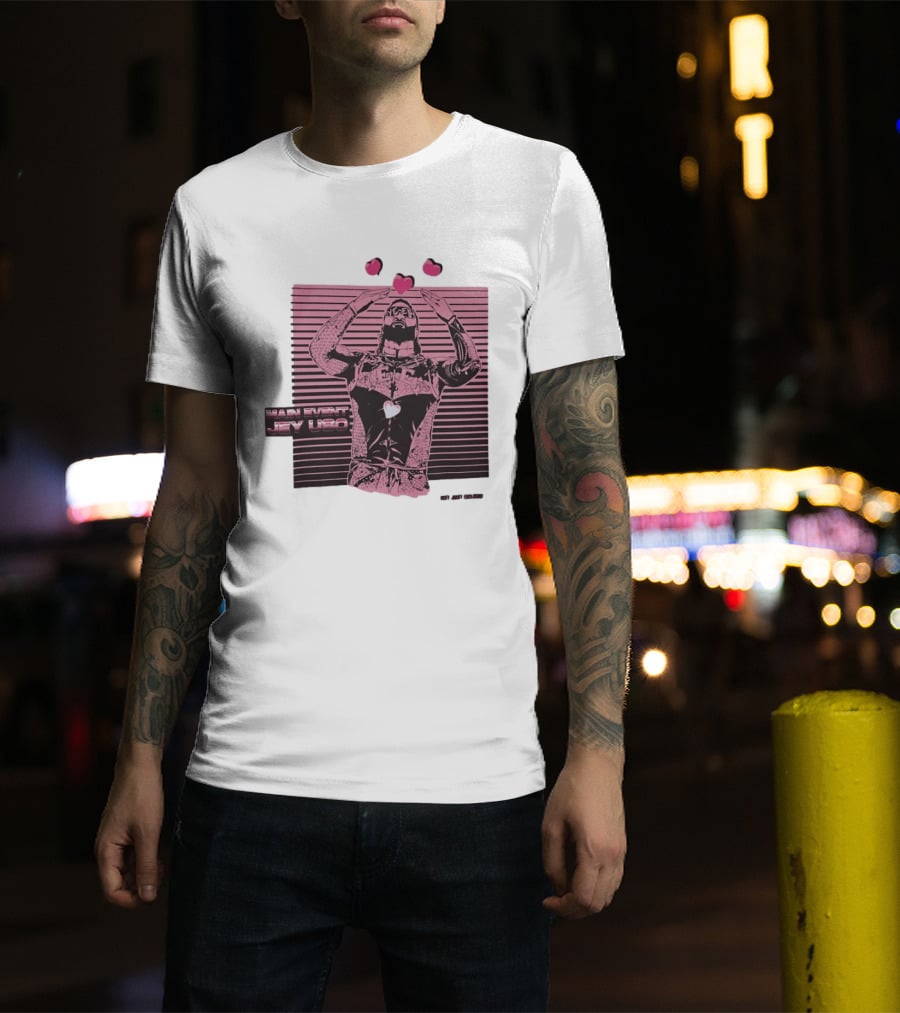 Main Event Jey Uso Ucey Jucey Pink Neon Heart Exclusive T-Shirt
