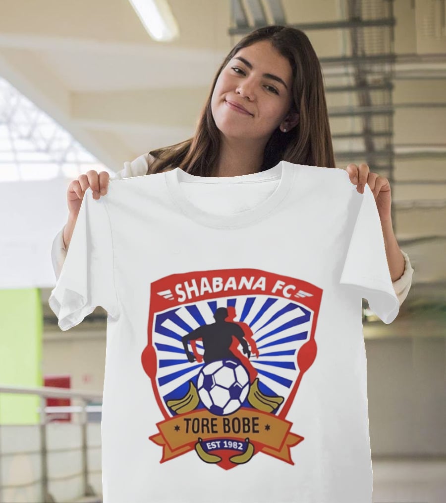 Shabana FC Tore Bobe Est 1982 Soccer Emblem With Player And Ball T-Shirt