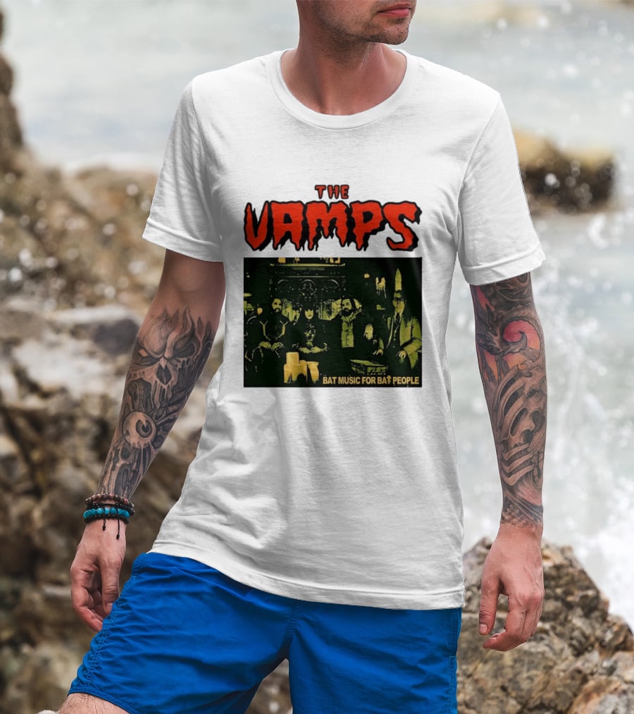 The Vamps What We Do In The Shadows Bat Music For Bat People Candles Group Image T-Shirt