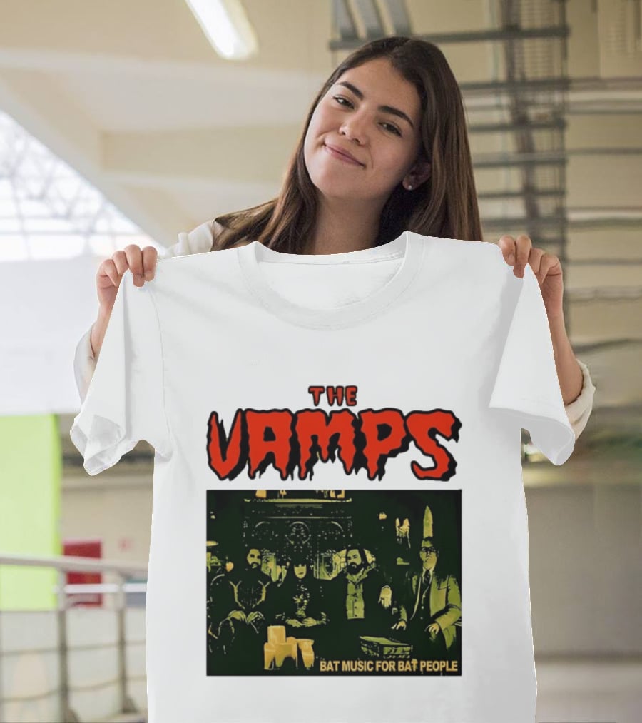 The Vamps What We Do In The Shadows Bat Music For Bat People Candles Group Image T-Shirt