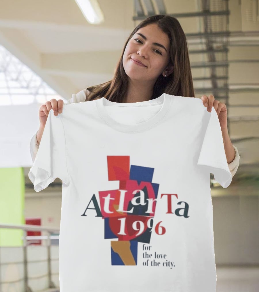 Atlanta 1996 For The Love Of The City Colorful Geometric Shapes T-Shirt