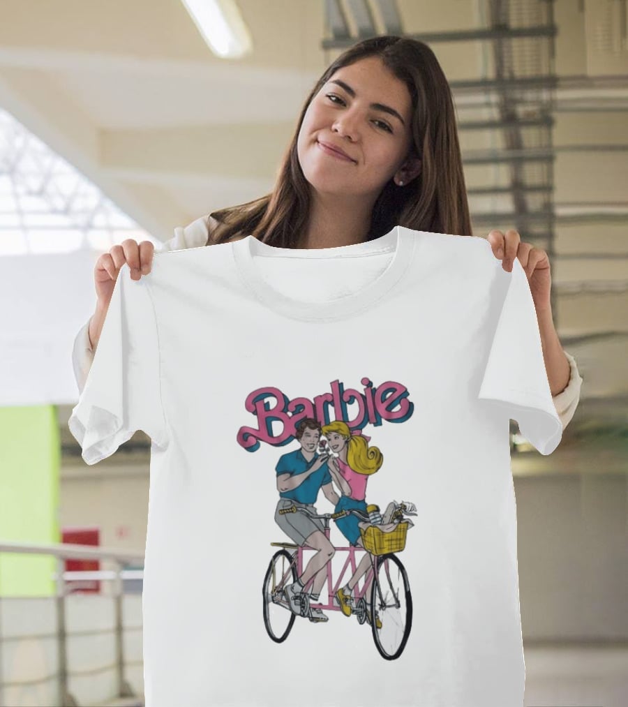 Barbie And Ken Biking Adventure With Ice Cream And Basket T-Shirt