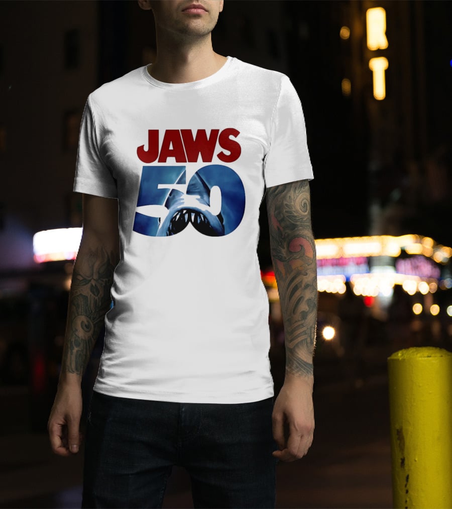 Jaws 50th Anniversary Shark Attack Celebration T-Shirt