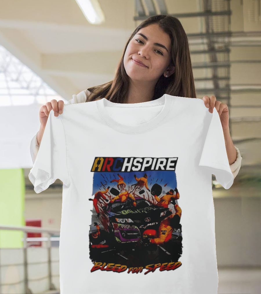Archspire Bleed For Speed Racing Chaos With Pit Crew Action T-Shirt