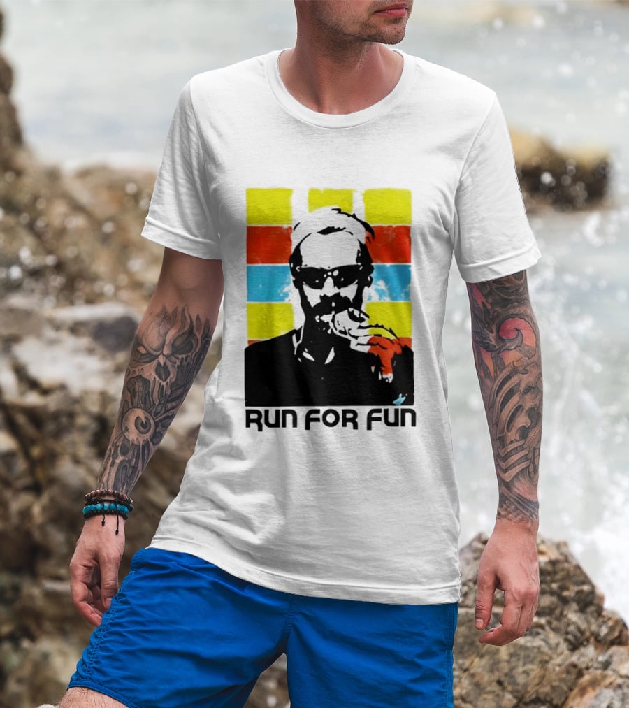 Run For Fun Retro Color Block T-Shirt