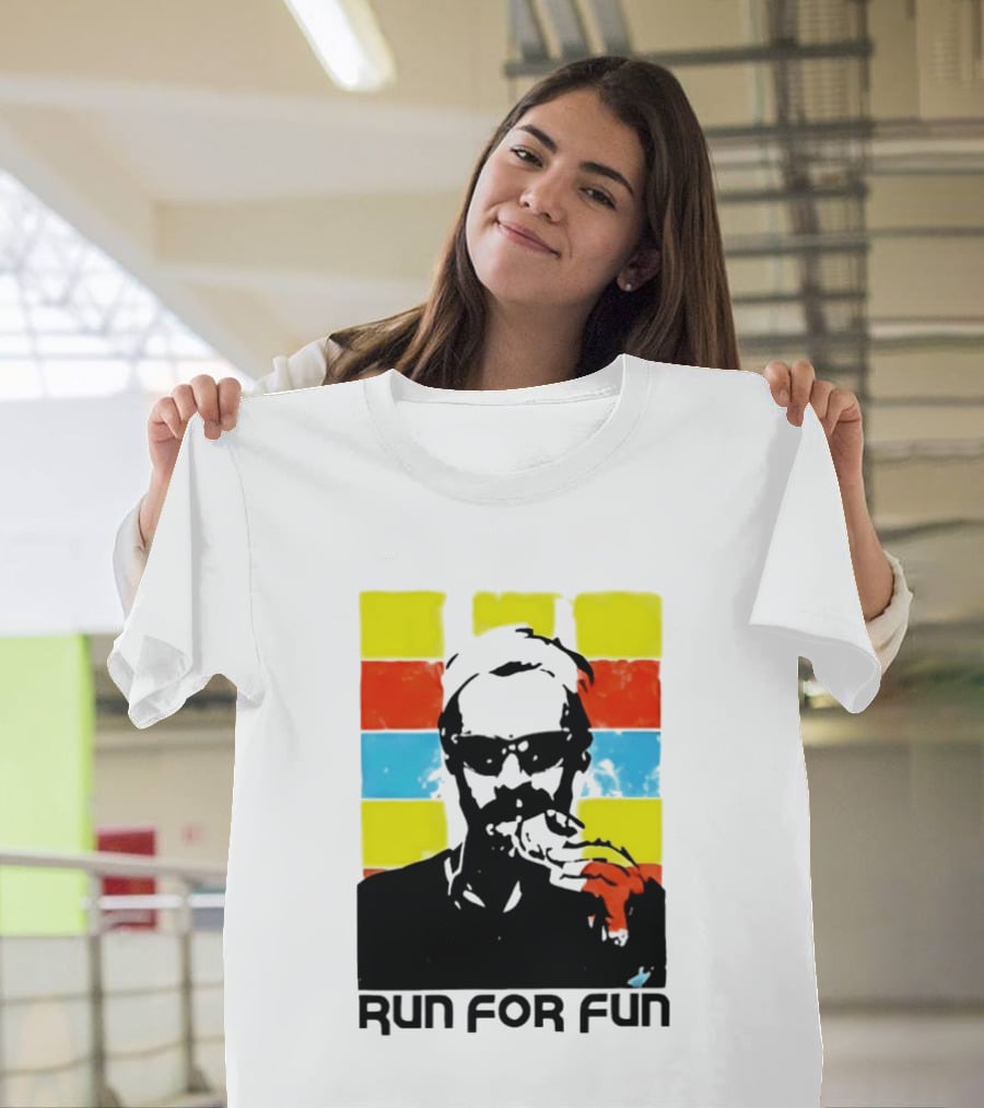 Run For Fun Retro Color Block T-Shirt