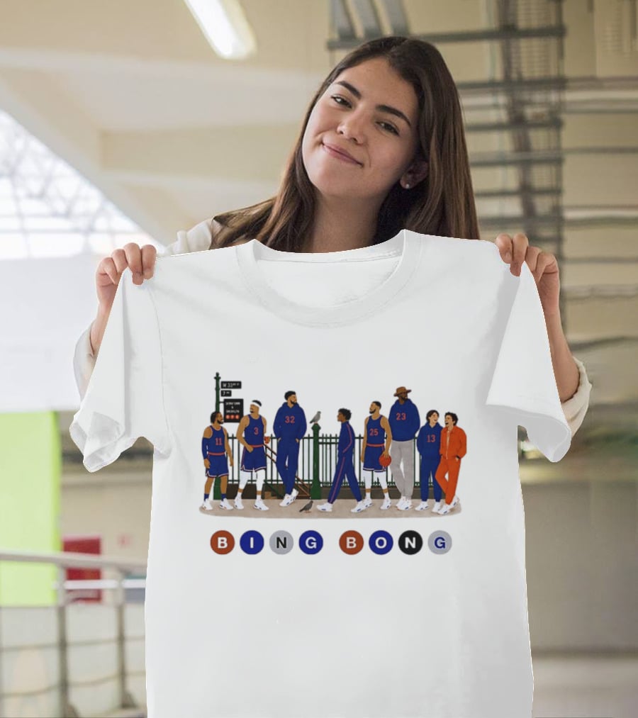 Borough Roll Call Bing Bong W 33rd 7th Ave New York Knicks T-Shirt