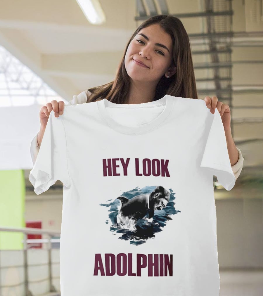 Hey Look Adolphin Clever Visual Wordplay Concept T-Shirt