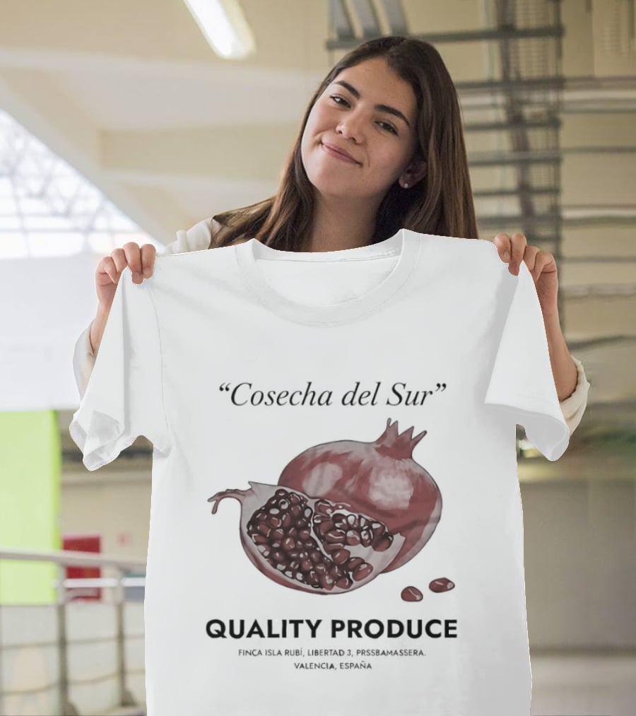 Cosecha Del Sur Quality Produce Pomegranate Valencia Spain T-Shirt