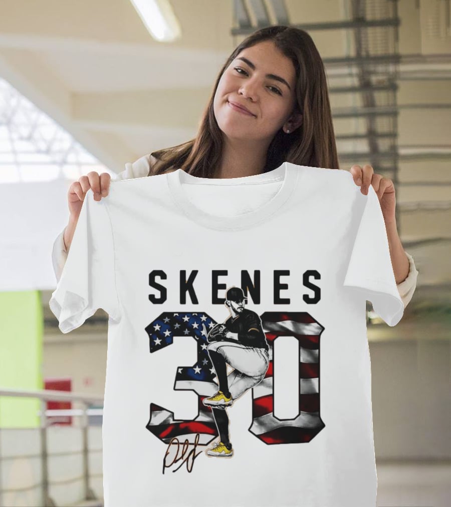 Paul Skenes 30 Stars And Stripes Baseball Pitcher T-Shirt
