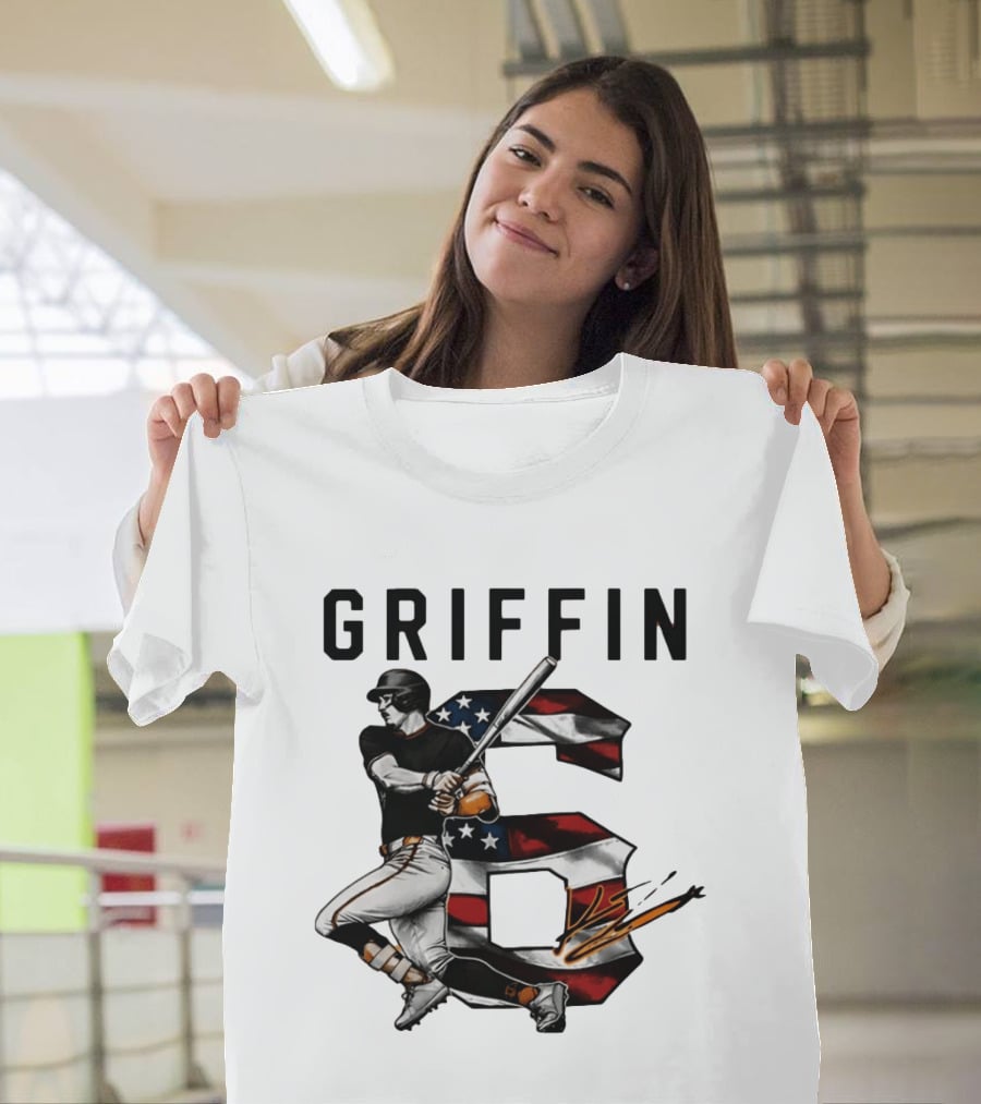 Griffin Baseball No 6 Stars And Stripes Patriotic T-Shirt