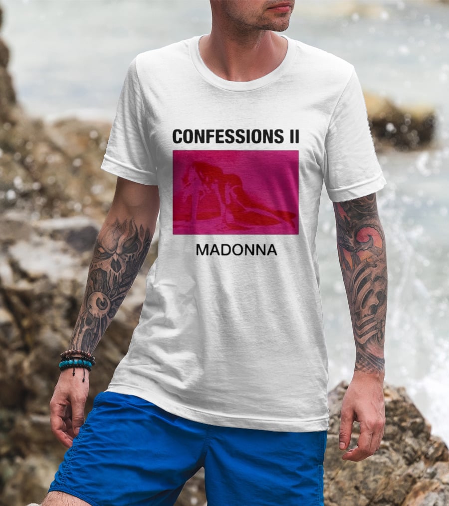 Madonna Confessions II Neon Pink Crawling Pose T-Shirt