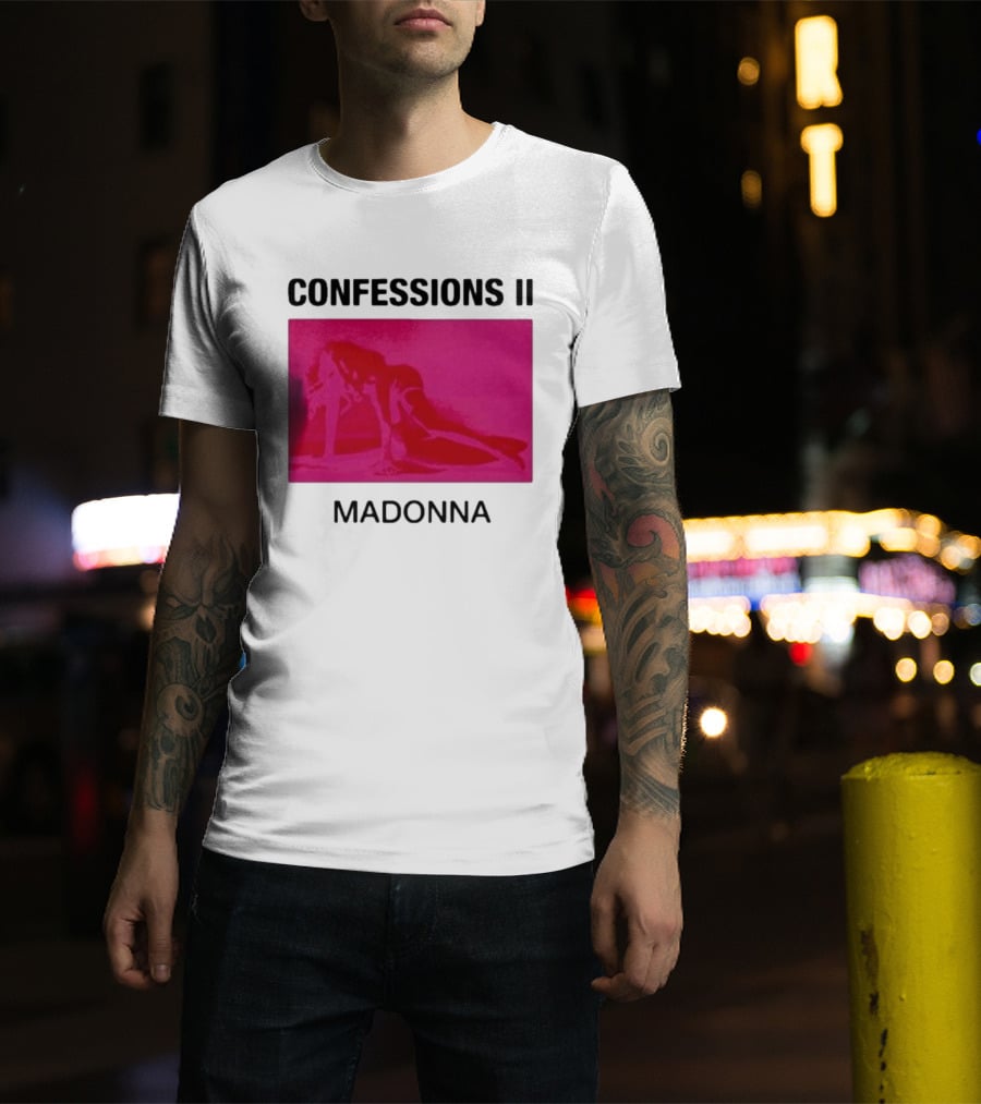 Madonna Confessions II Neon Pink Crawling Pose T-Shirt
