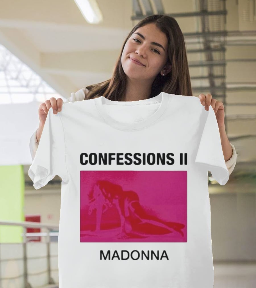Madonna Confessions II Neon Pink Crawling Pose T-Shirt