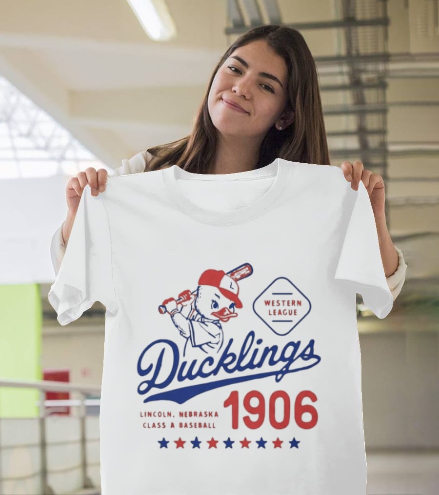 Ducklings Lincoln Nebraska Western League Baseball 1906 T-Shirt