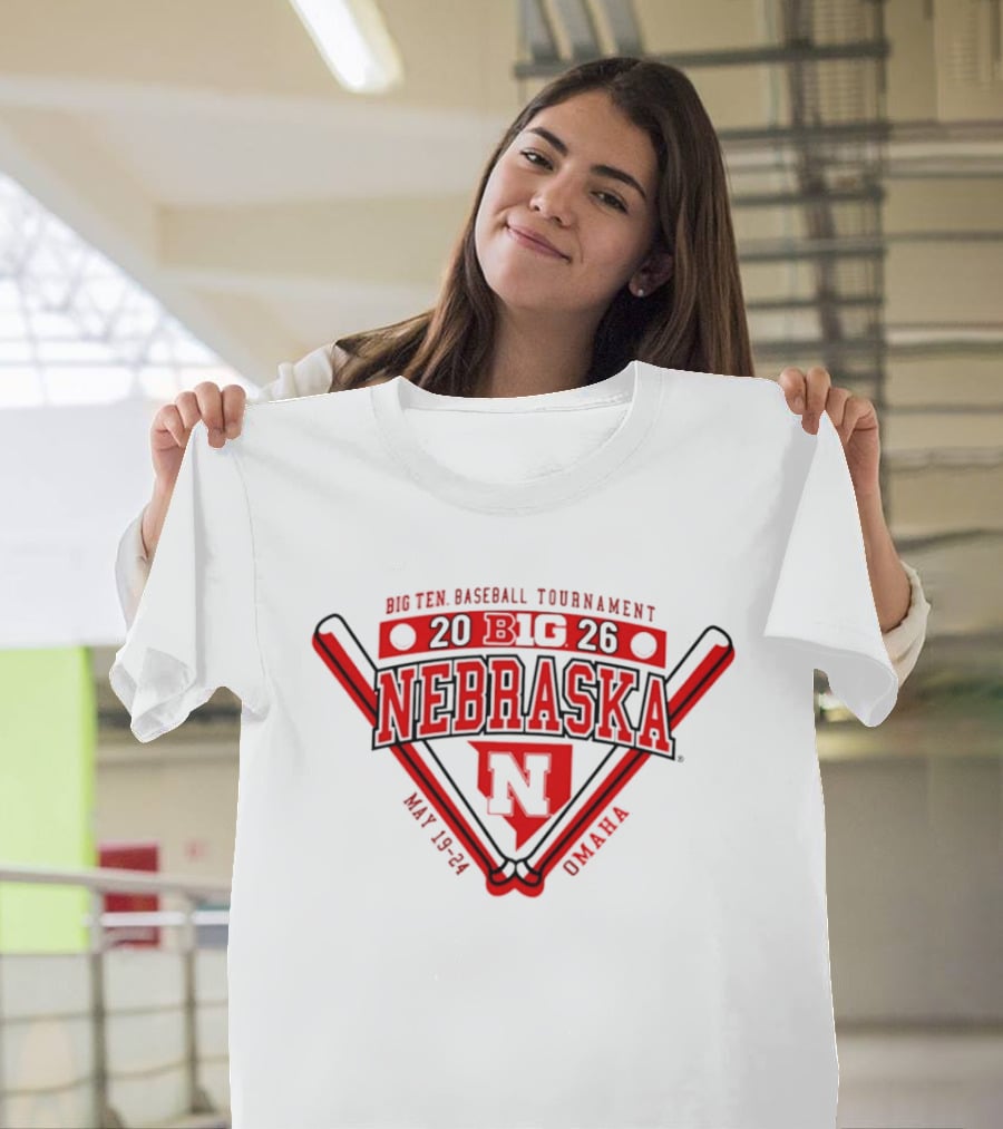 Big Ten Baseball Tournament 2026 Nebraska Cornhuskers May 20 24 Omaha T-Shirt