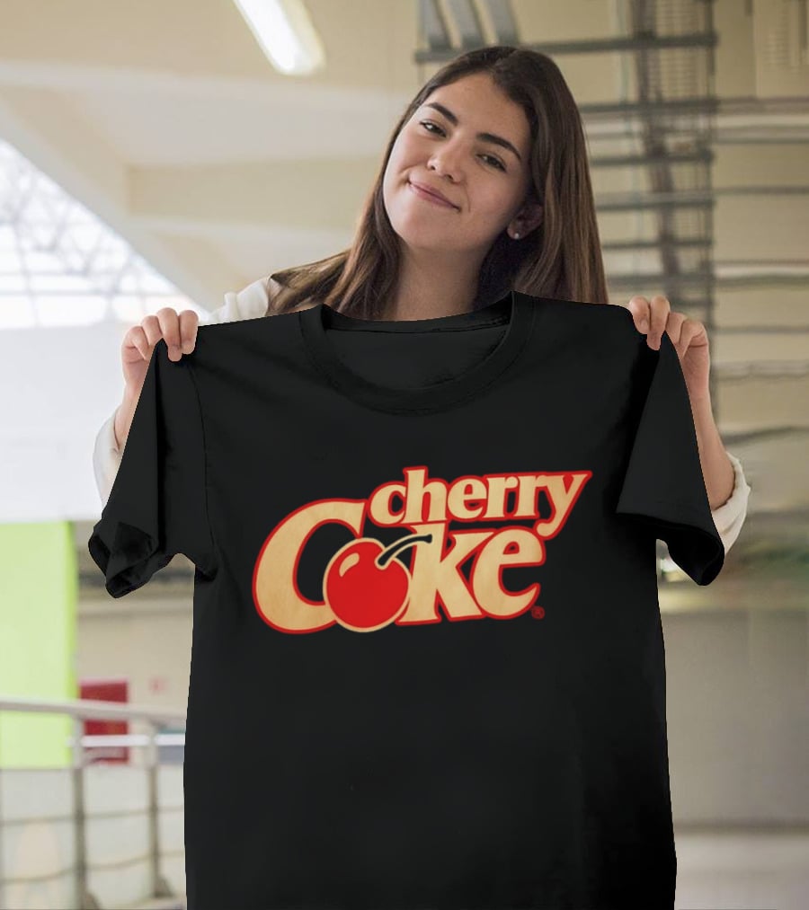 Cherry Coke Retro Logo With Red Cherry T-Shirt
