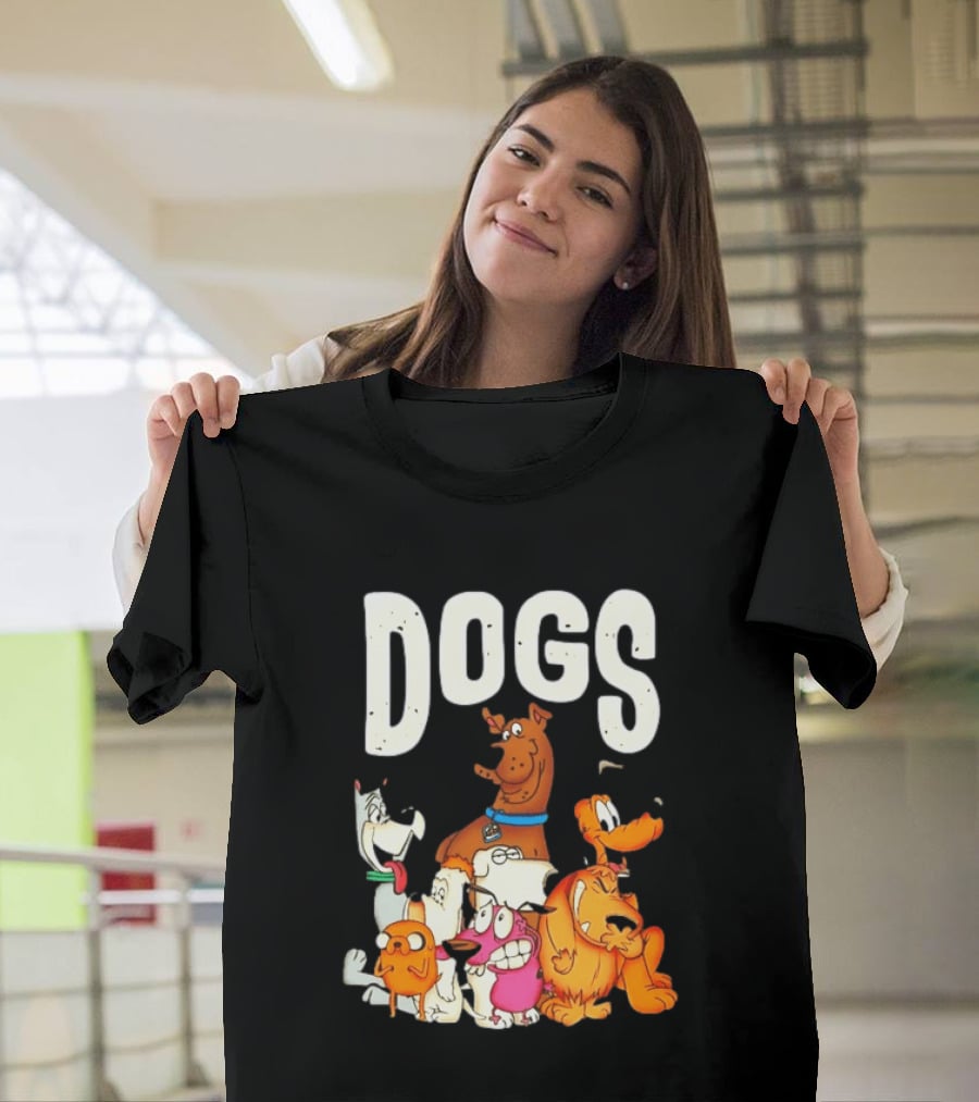 DOGS Astro Scooby Doo Jake Droopy Brian Griffin Courage Pluto Muttley T-Shirt