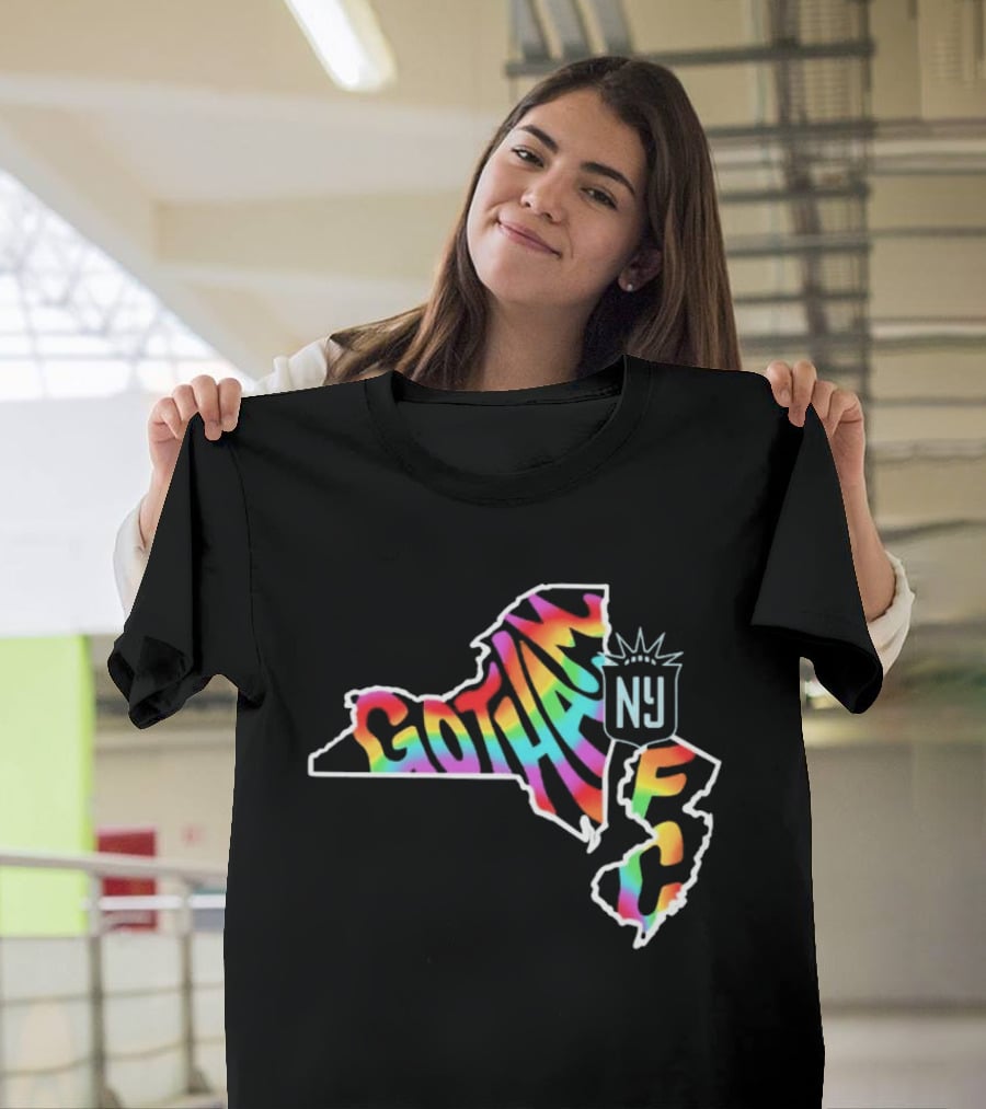 Gotham FC Pride Groovy New York New Jersey T-Shirt