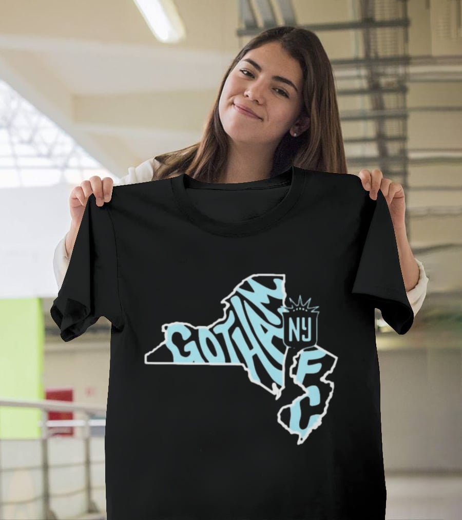 Gotham FC New Jersey New York State Groovy NY FC T-Shirt
