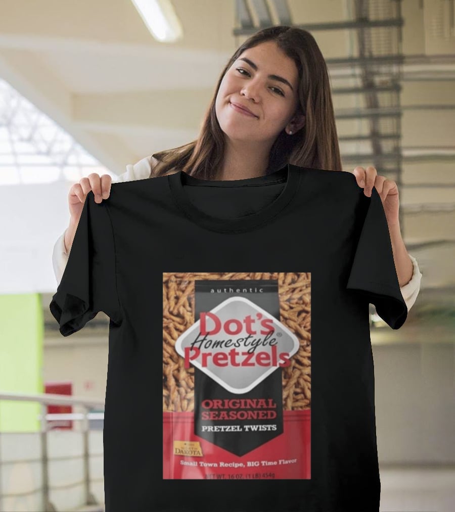 Dot's Homestyle Pretzels Original Seasoned Snack Twist Authentic North Dakota Flavor T-Shirt